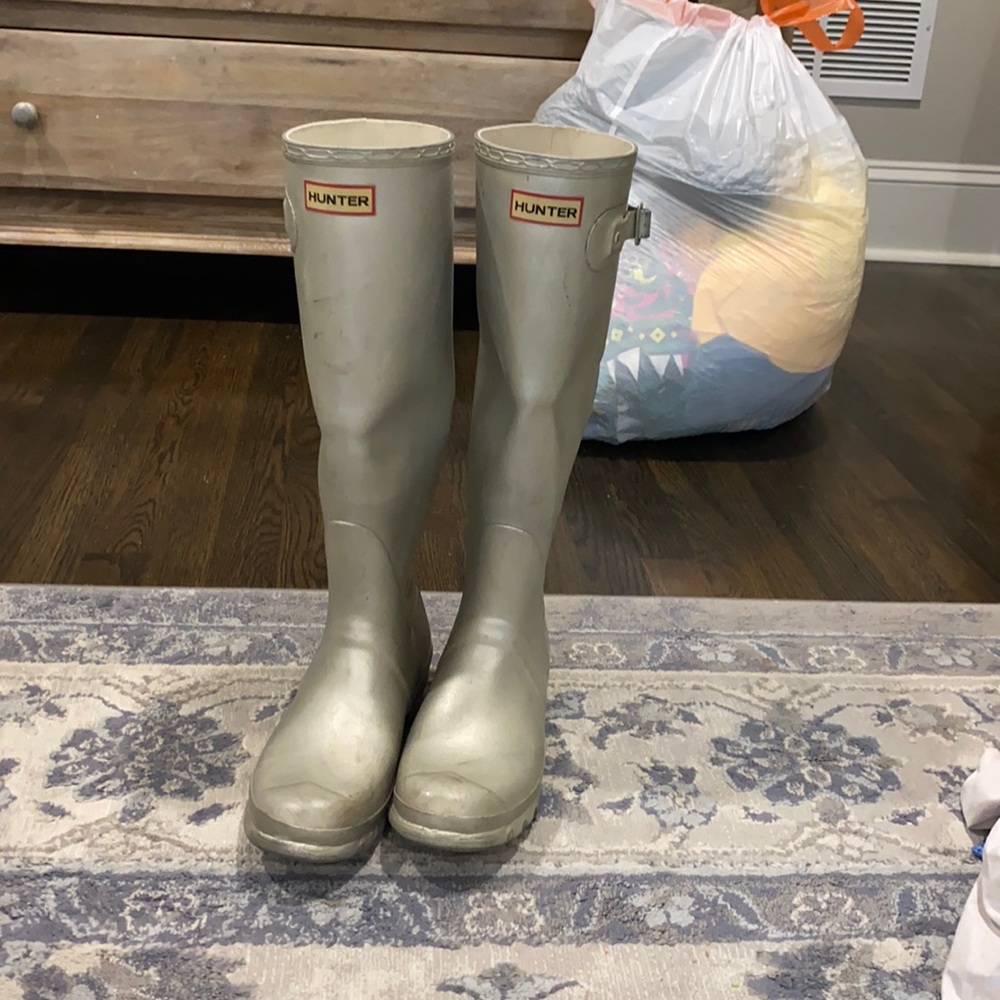Hunter Rainboots Metallic Size 8.5